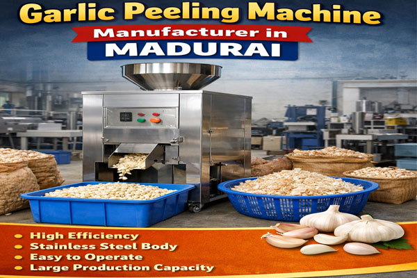 Garlic Peeling Machine Manufacturer in Madurai, Commercial Vegetable Cutting Machine Price , Fully Automatic Garlic Peeling Machine
